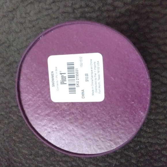 Pier 1 2007 Christmas Ornament blue "Li Bien" Snowmen - Picture 8 of 9